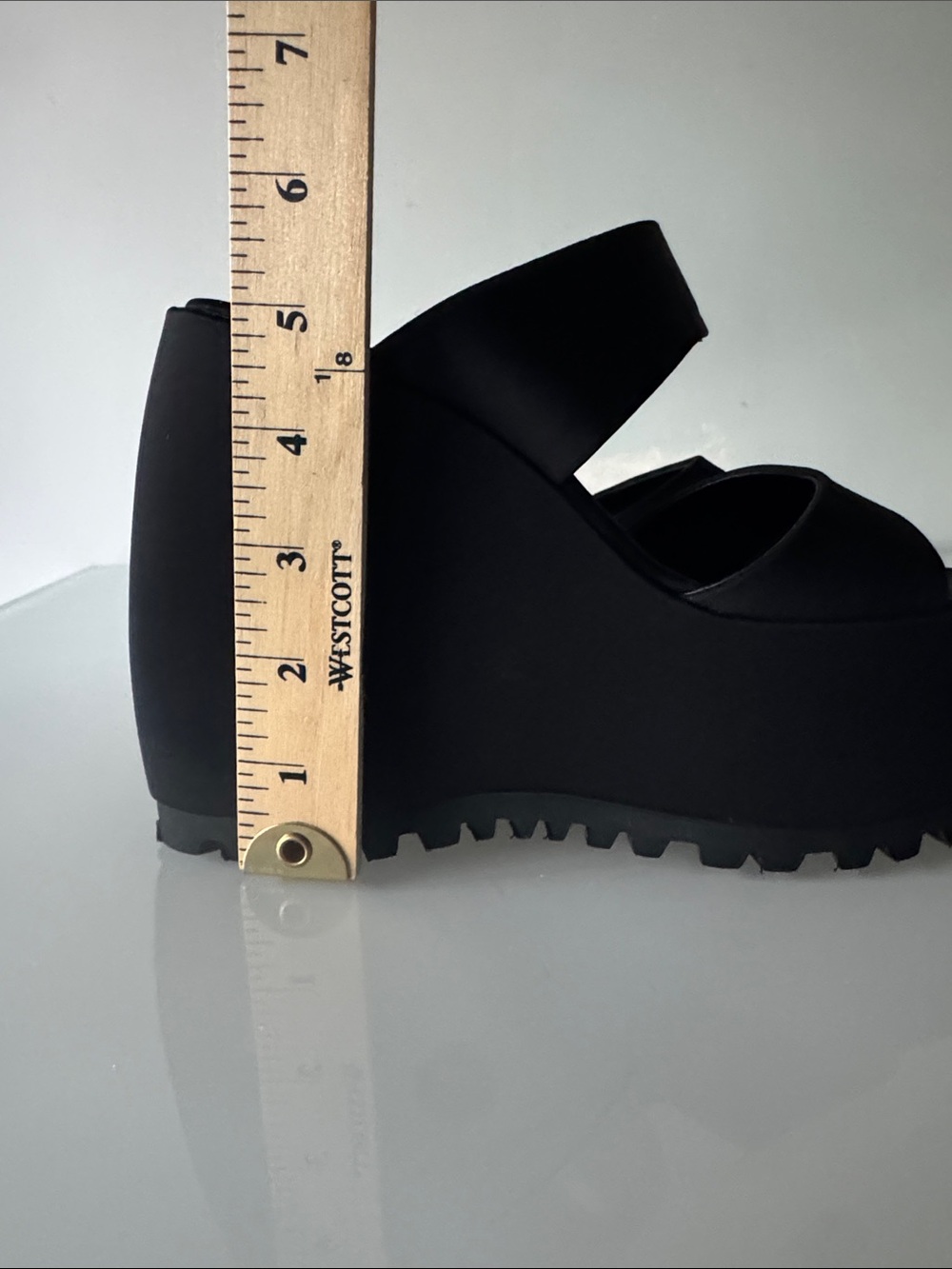 Dolls Kill Shellys London Gabriella Platform Wedge Mules Black Size 6 (EU 37) - Picture 14 of 14
